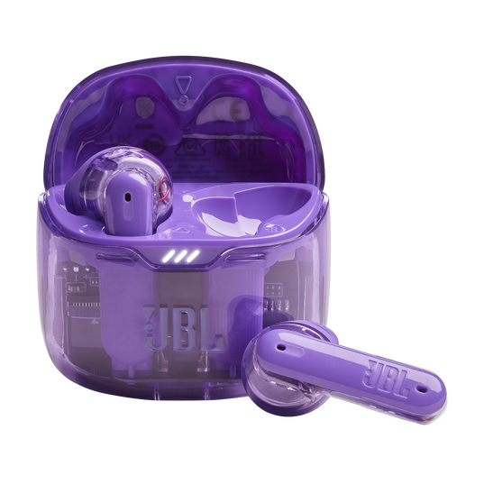 JBL Tune Flex Ghost Edition - Purple Ghost - True wireless Noise Cancelling earbuds - Hero